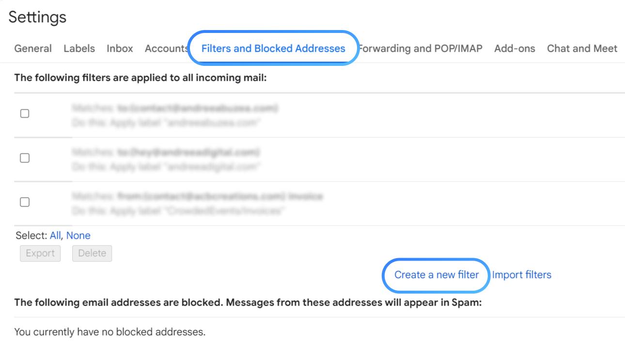 Set up forwarding